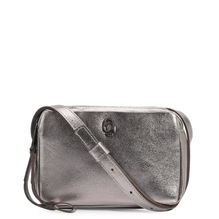 Bolsa Transversal - Couro Prata