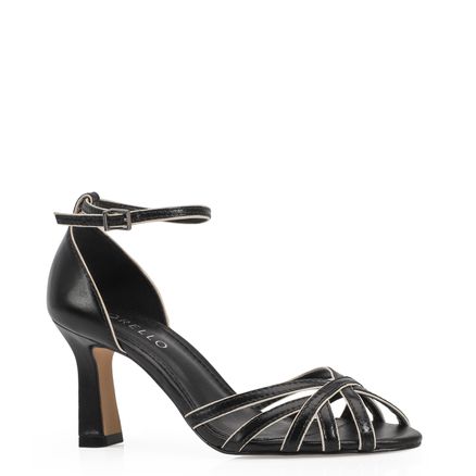 Peep Toe - Couro Preto