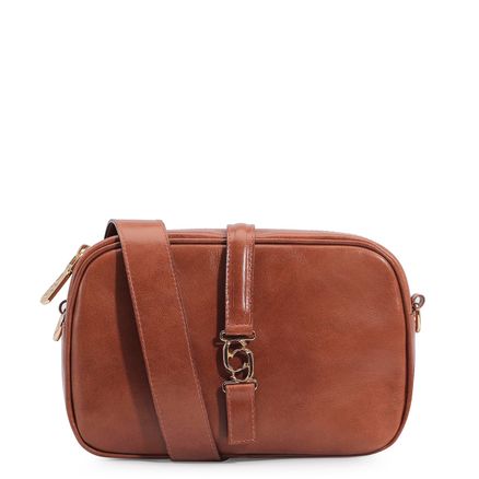 Bolsa Transversal - Couro Marrom