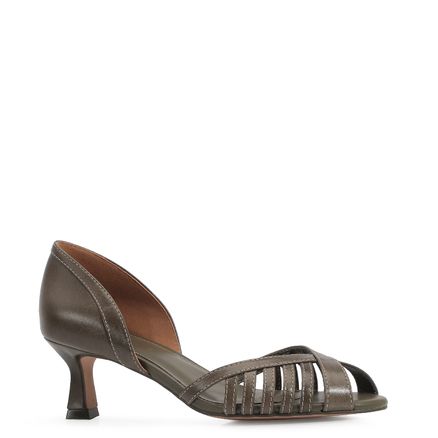 Peep Toe - Couro Verde