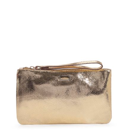 Bolsa Pequena - Craquele Ouro