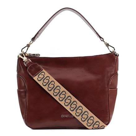 Bolsa Hobo - Couro Mogno