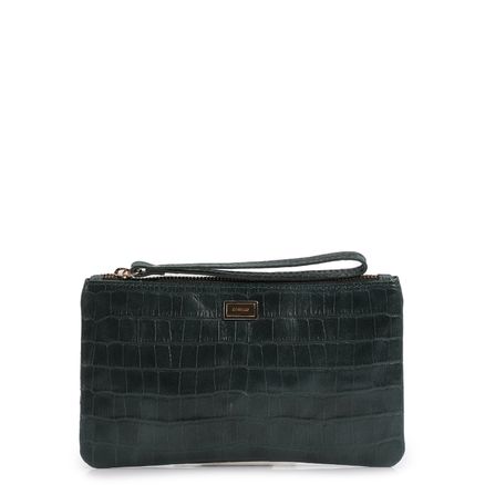 Bolsa Pequena - Couro Croco Forest