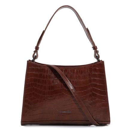 Bolsa De Ombro - Croco Mogno