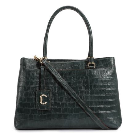 Bolsa Tote - Couro Croco Verde