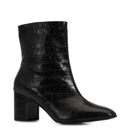 Bota - Couro Croco Preto