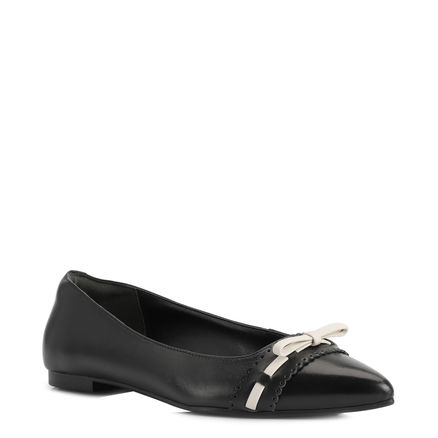 Sapatilha - Couro Preto/Off White
