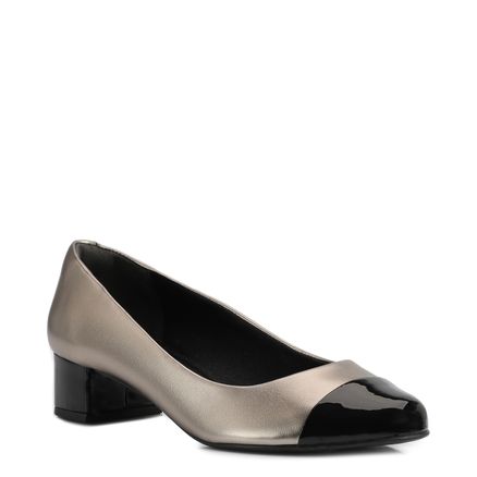 Scarpin Basic - Alt Prata/Verniz Preto