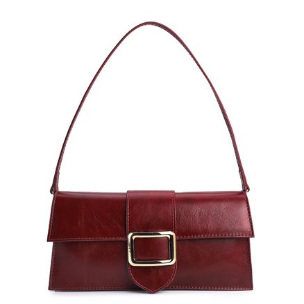 Bolsa De Ombro - Couro Vermelho