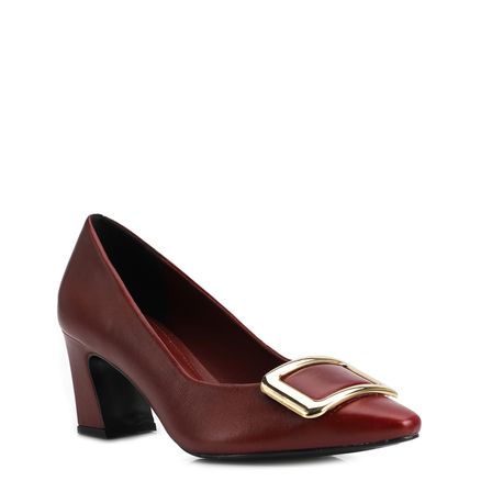 Scarpin - Couro Vermelho