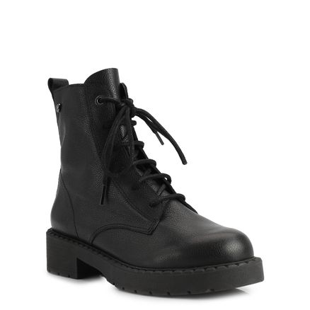 Bota Coturno - Couro Preto