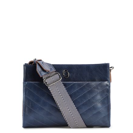 Bolsa Transversal - Couro Azul