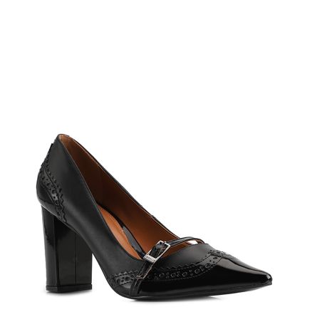 Scarpin - Verniz/Couro Preto