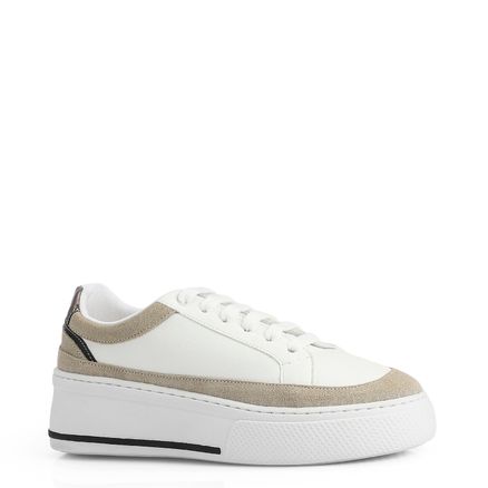 Tênis - Alt Branco / Camurça Off White / Couro Pewter