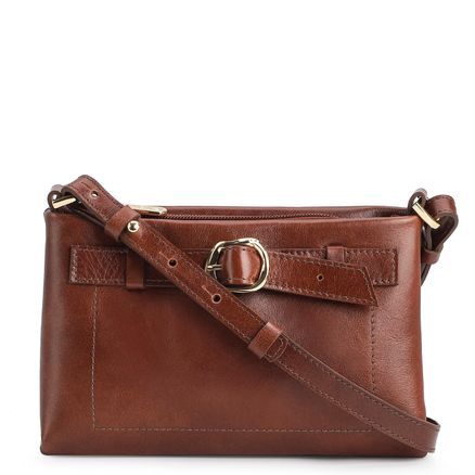 Bolsa Transversal - Couro Marrom