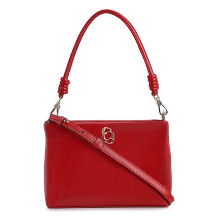 Bolsa De Ombro - Couro Vermelho