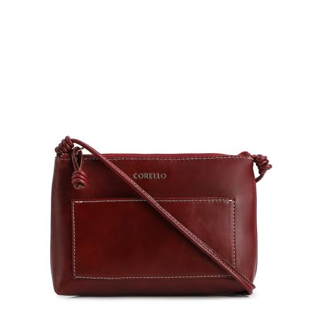Bolsa Transversal - Couro Vermelho