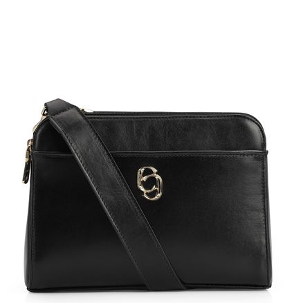 Bolsa Transversal - Couro Preto