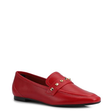 Mocassim - Couro Vermelho