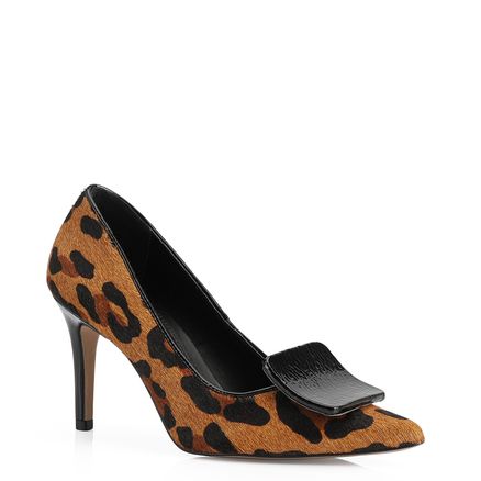 Scarpin - Couro Estampa Leopardo