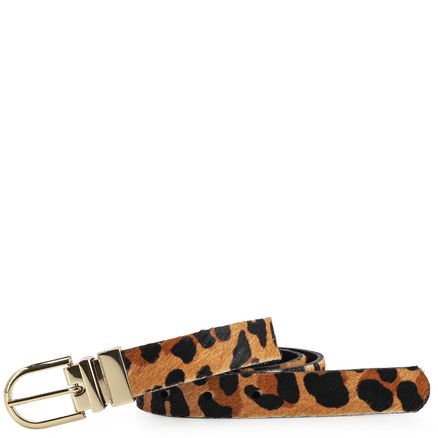 Cinto - Couro Pelo Leopardo/Preto