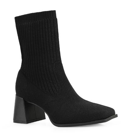 Bota - Knit Preto