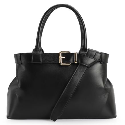 Bolsa Tote - Couro Preto