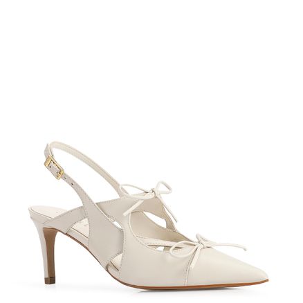 Scarpin - Couro Off White