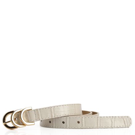 Cinto - Couro Croco Off White