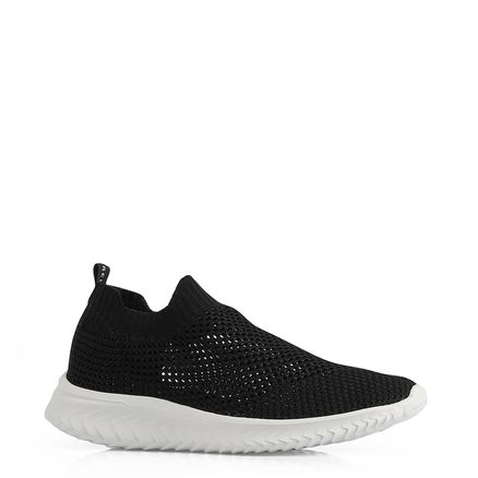 Slip On - Knit Preto