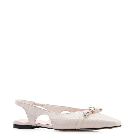 Sapatilha - Couro Croco Off White