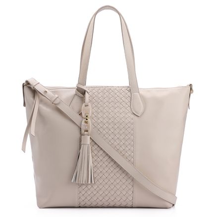 Bolsa Tote - Tressê Couro Off White