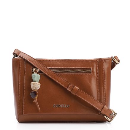 Bolsa Transversal - Couro Marrom
