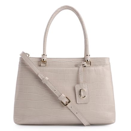 Bolsa Tote - Croco Off White