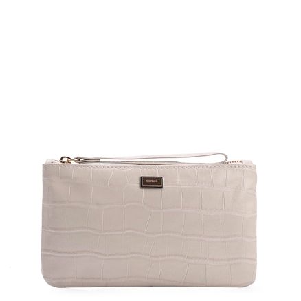 Bolsa Pequena - Couro Croco Off White