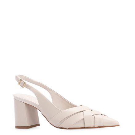 Scarpin - Couro Off White