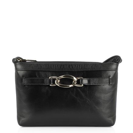 Bolsa Transversal - Couro Preto