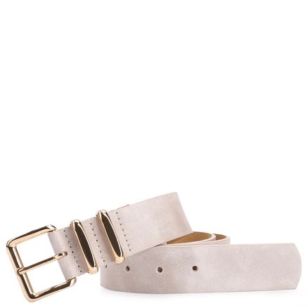 Cinto - Couro Estonado Off White
