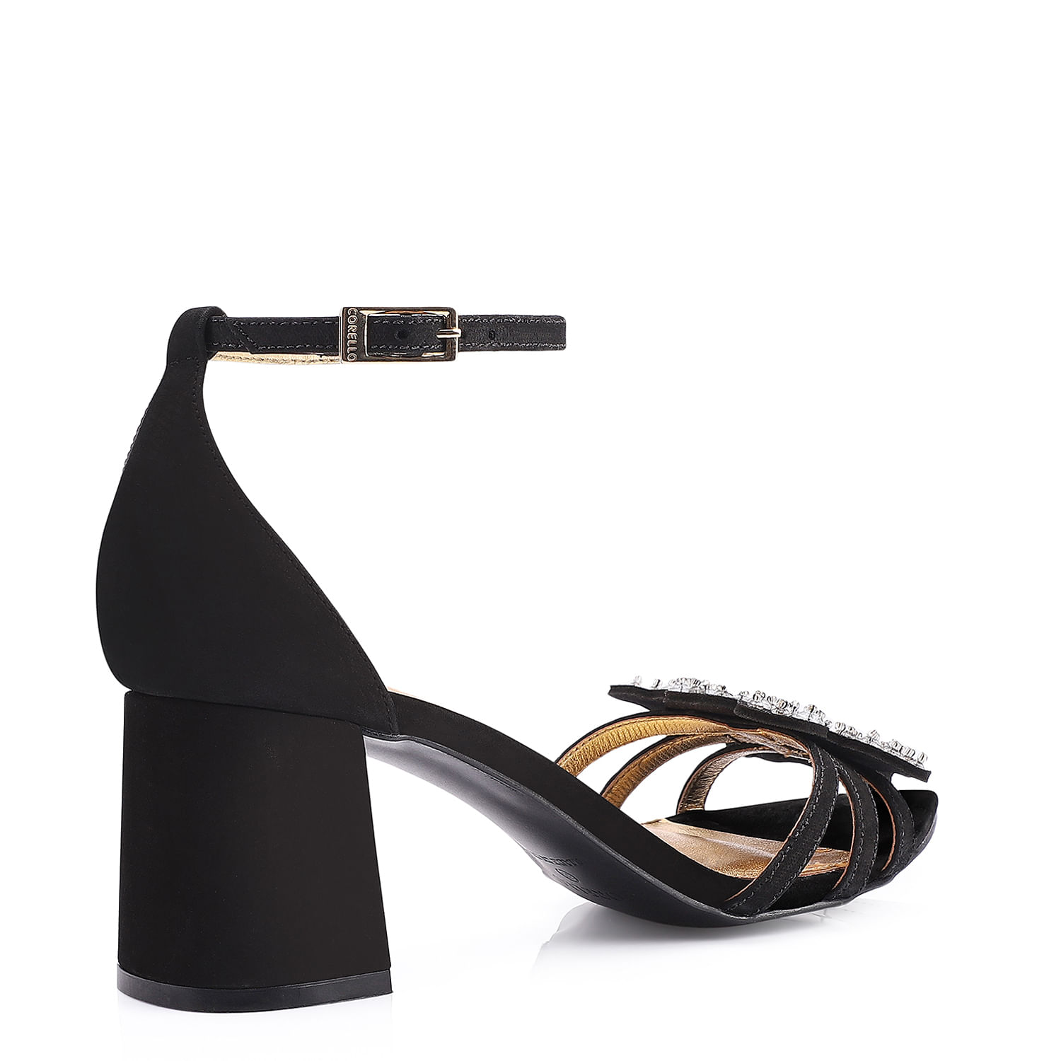 Sandália Corello x Vitor Zerbinato - Couro Nobuck Preto