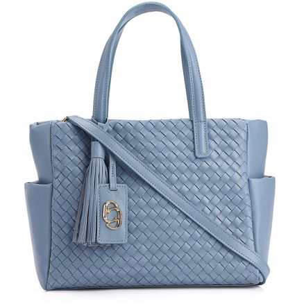 Bolsa Tote - Tressê Couro Azul