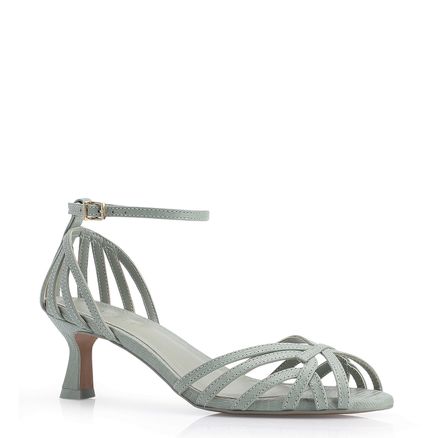 Peep Toe - Couro Lezard Verde