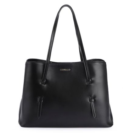 Bolsa Tote - Couro Preto