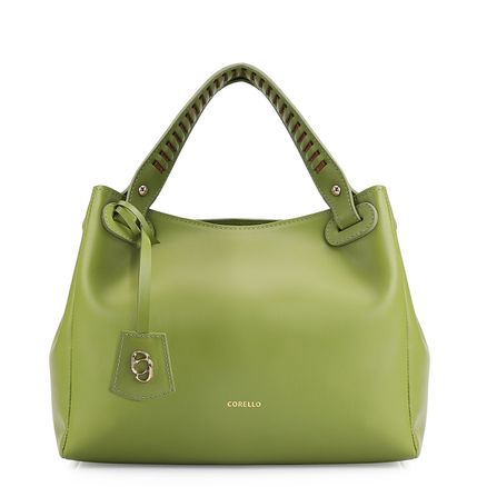 Bolsa Tote - Couro Verde/Marrom