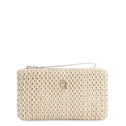 Bolsa Pequena - Couro Crochet Off White