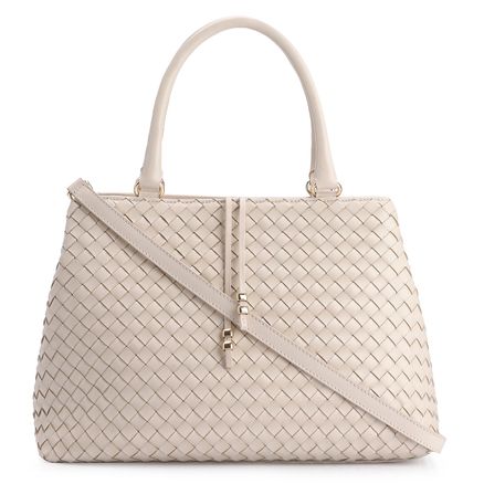 Bolsa Tote - Tressê Couro Off White