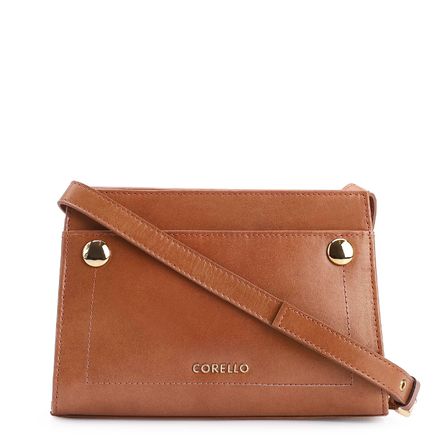 Bolsa Transversal - Couro Marrom