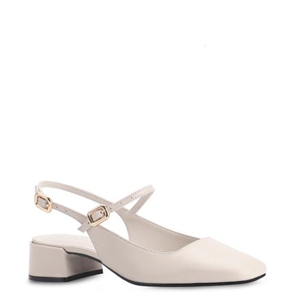 Scarpin - Couro Off White