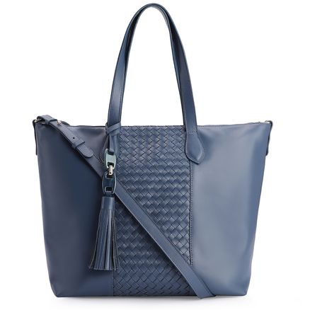 Bolsa Tote - Tressê Couro Azul