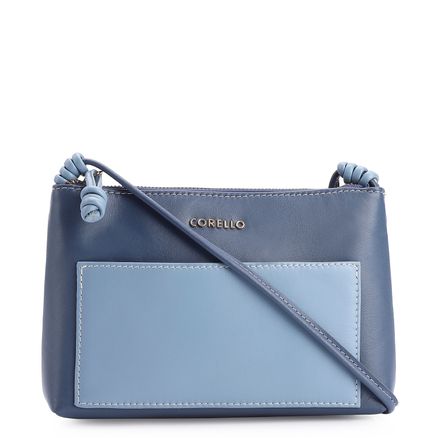 Bolsa Transversal - Couro Azul