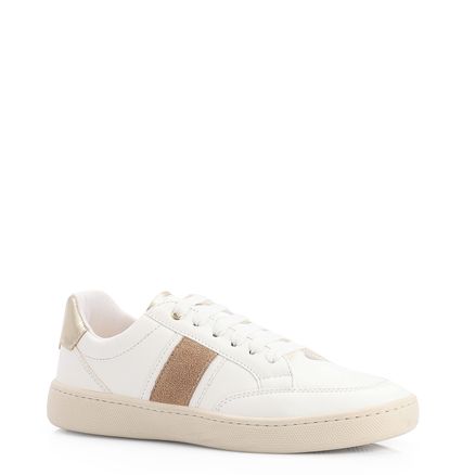 Tênis - Alt Branco/Dourado/Camurça Marrom